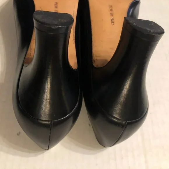SALVATORE FERRAGAMO WOMEN'S BLACK LEATHER DRESS SHOES  SIZE: 7 1/2 B - Picture 8 of 12